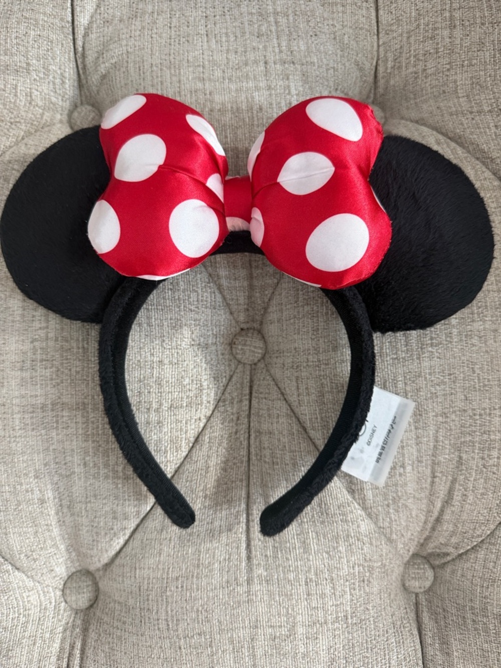 Disney Black Plush Mouse Ear Headband Adult Size